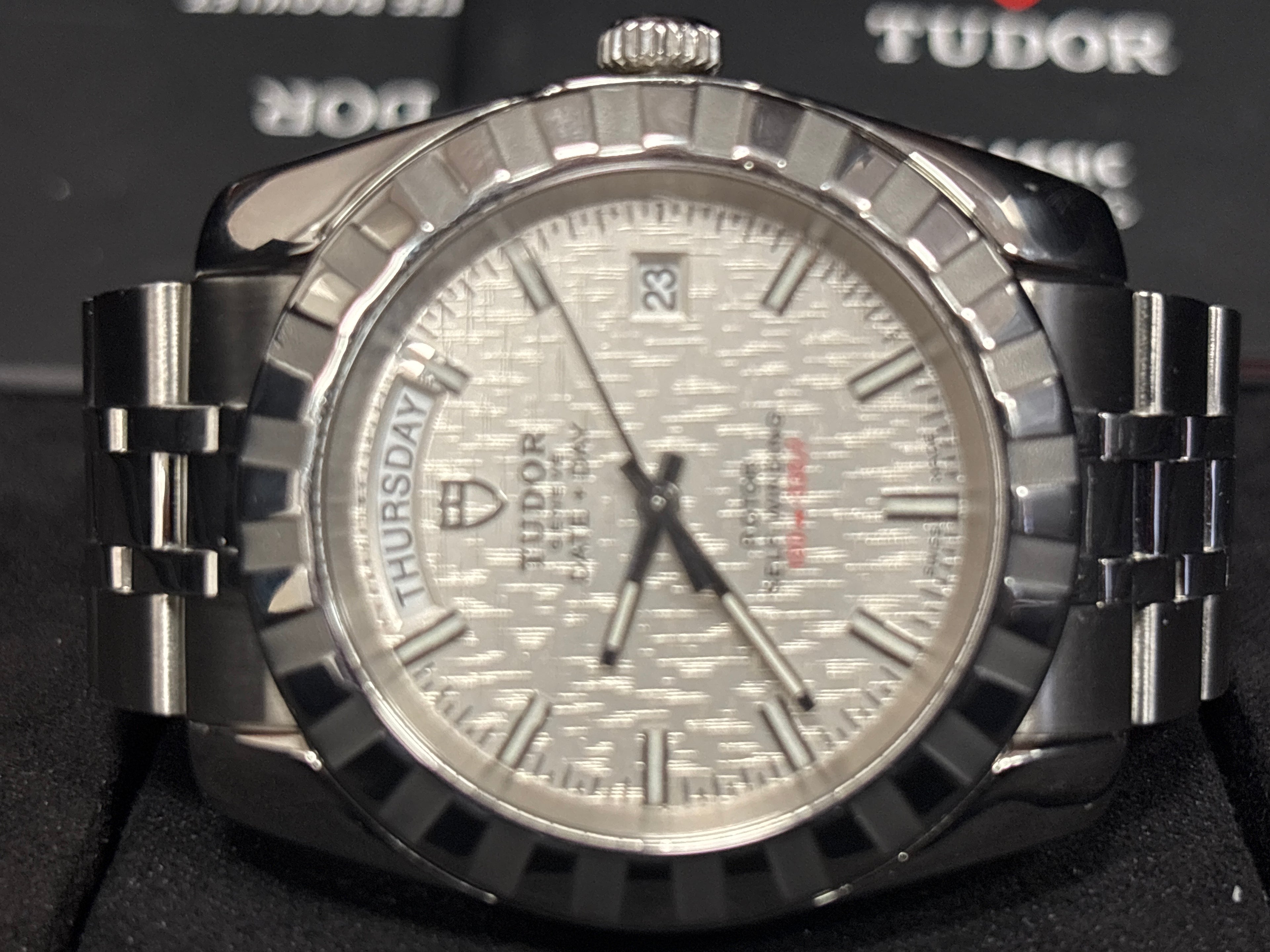 Tudor Classic Date/Day 41 Automatic ref-M23010-0012/7990 offers accepted…