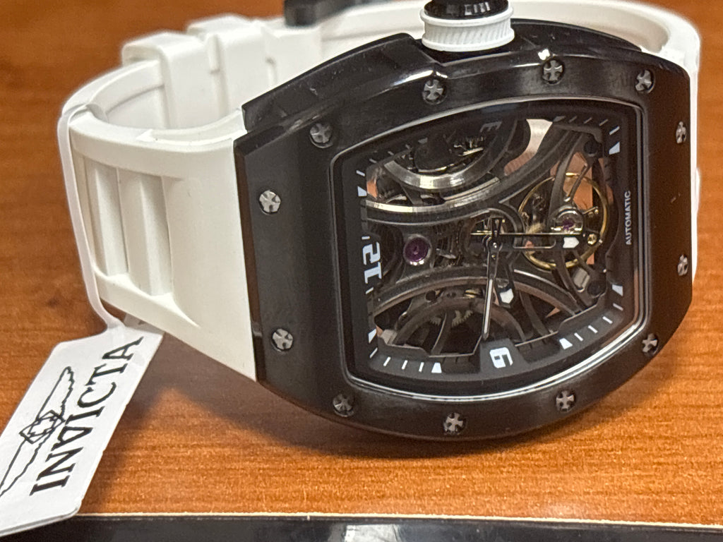 Invicta Automatic S1 Rally Primedrift white 41mm on white strap-Box n stickers