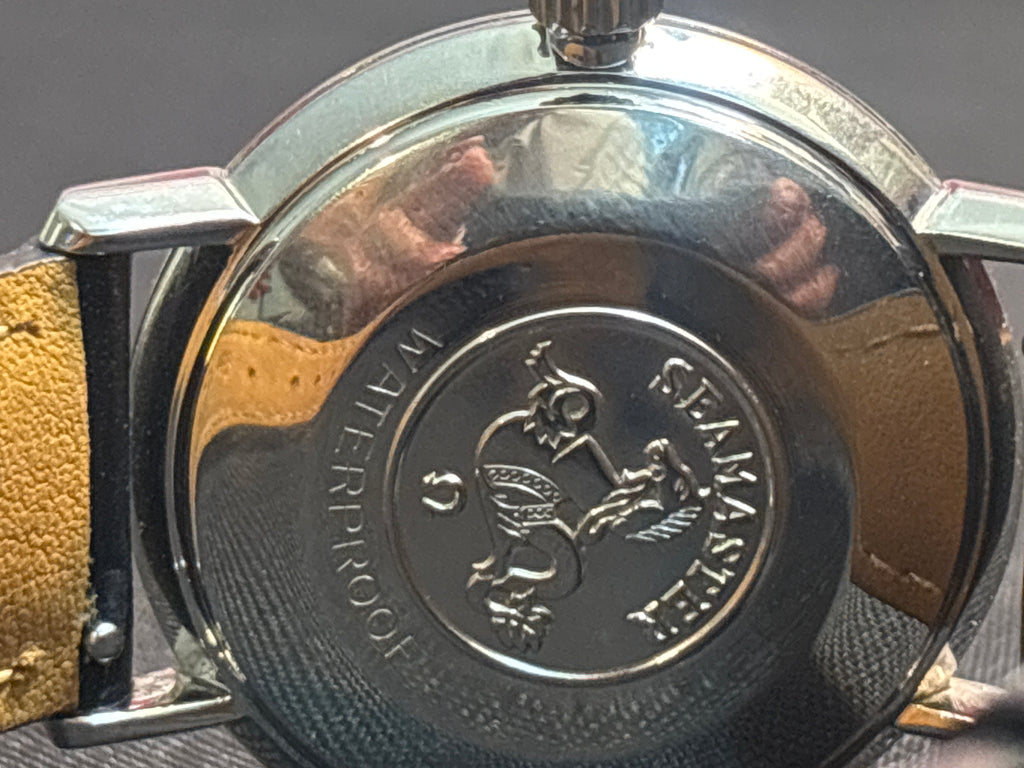 Original Omega Deville date Automatic/blk leather strap-omega buckle.