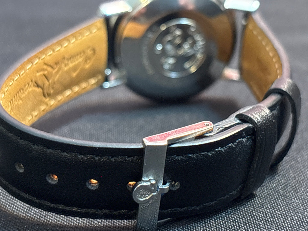 Original Omega Deville date Automatic/blk leather strap-omega buckle.