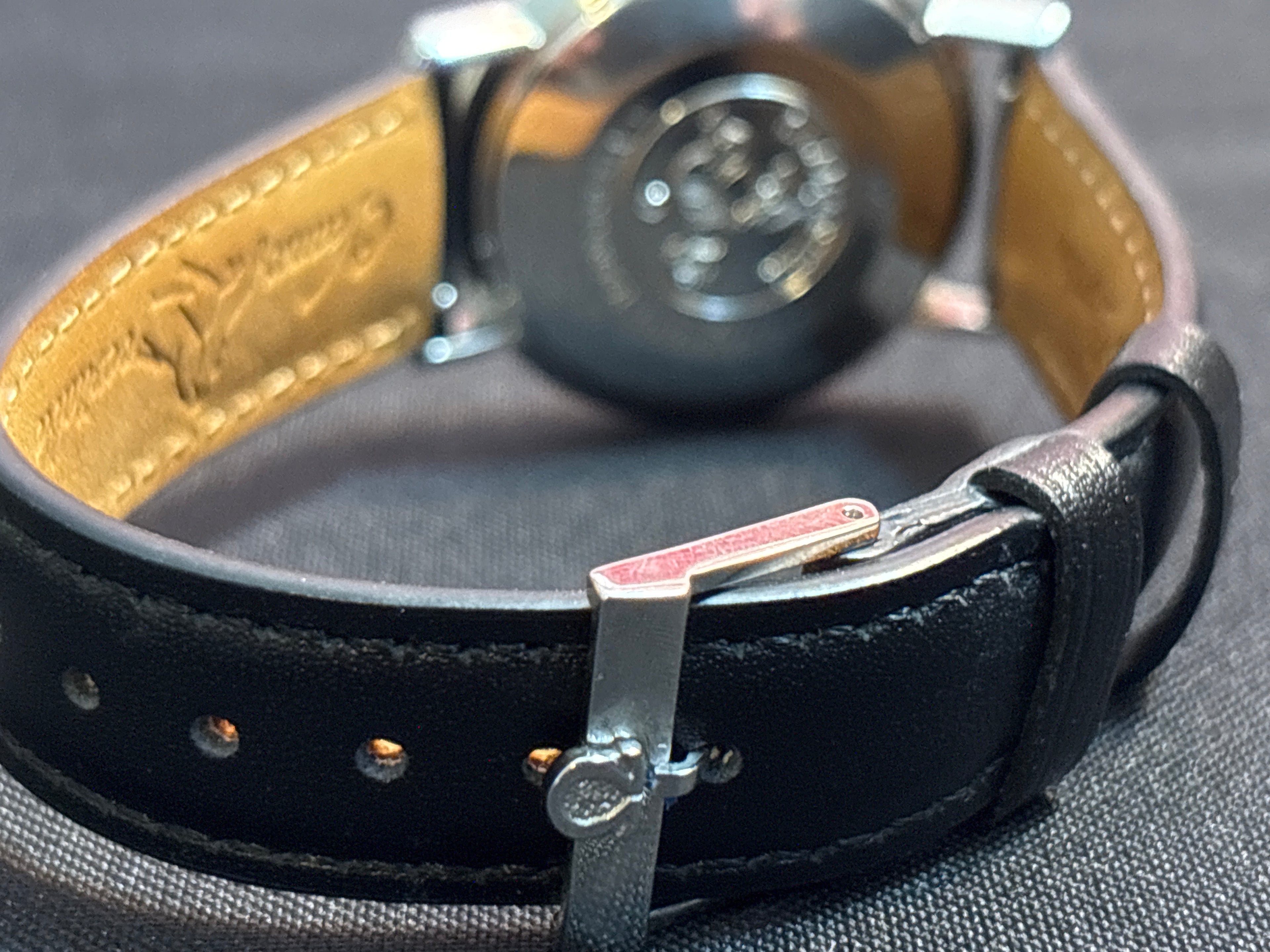 Original Omega Deville date Automatic/blk leather strap-omega buckle.