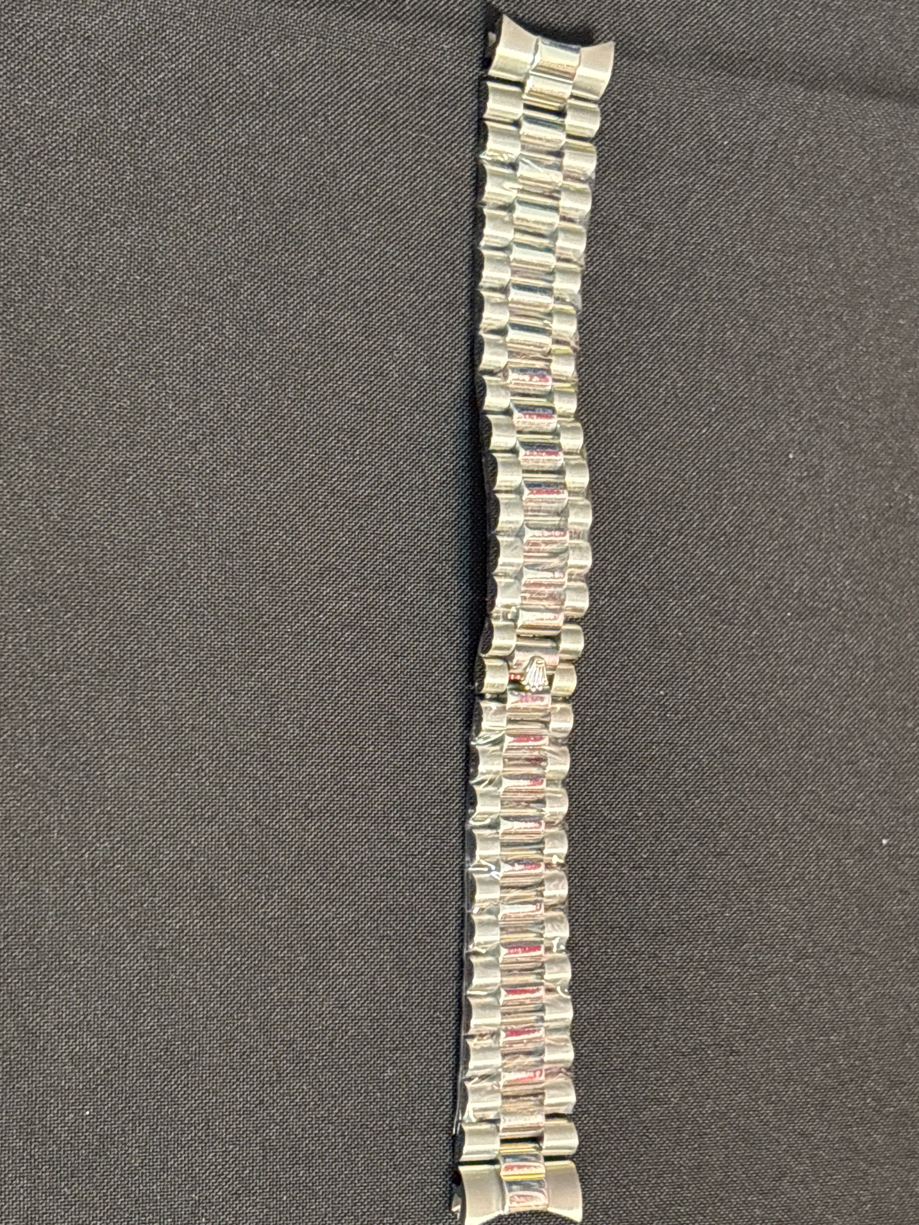 Branded Stainless Steel 20mm Jubilee bracelets fit any Rolex with 20mm lug size- removable links and hide a clasp with crown.