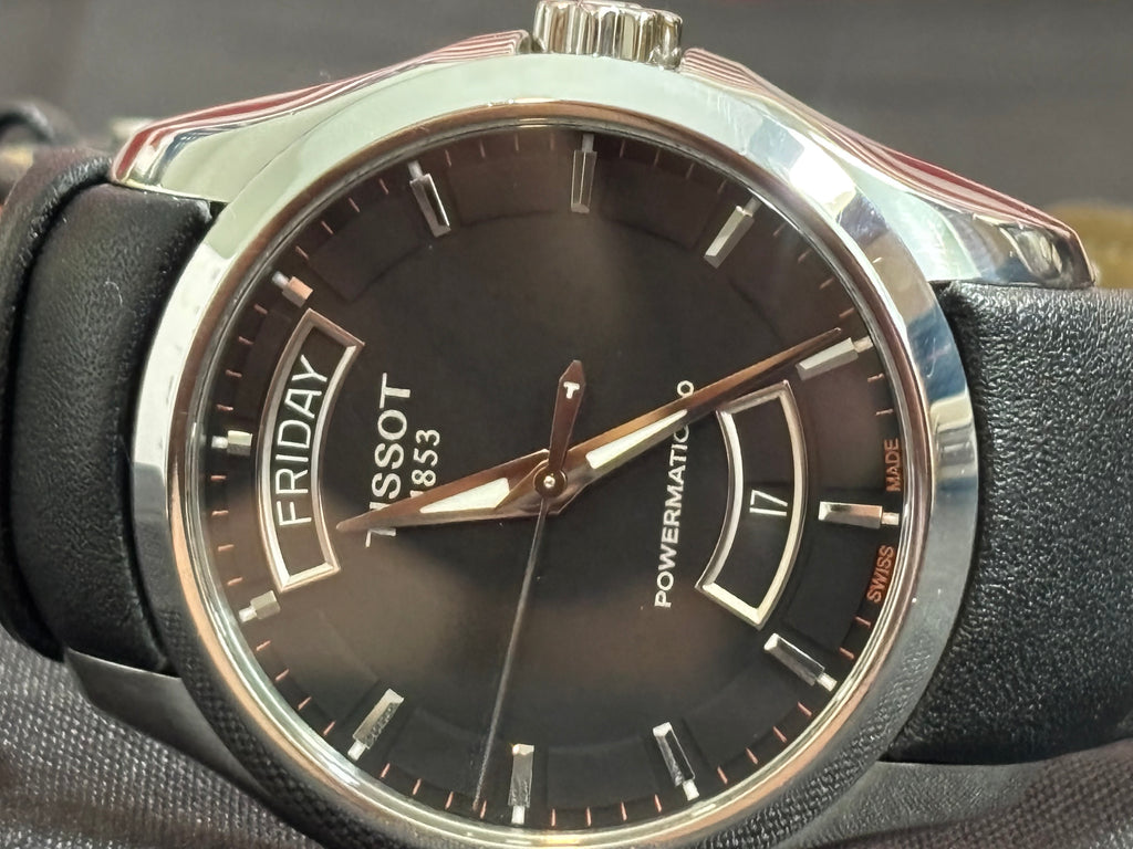 Tissot Couturier Auto Men's Black Mens Watch - T035407A-Full Set-xtra Bracelet