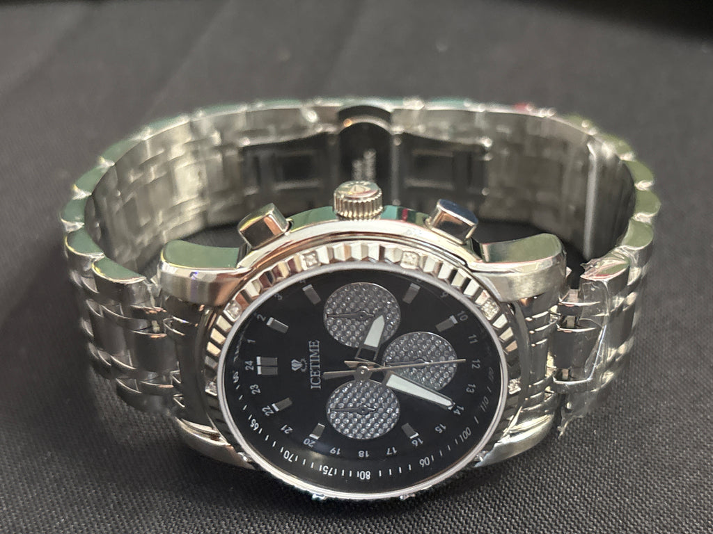 Icetime his/hers both full sets .10carat diamonds in each time piece.