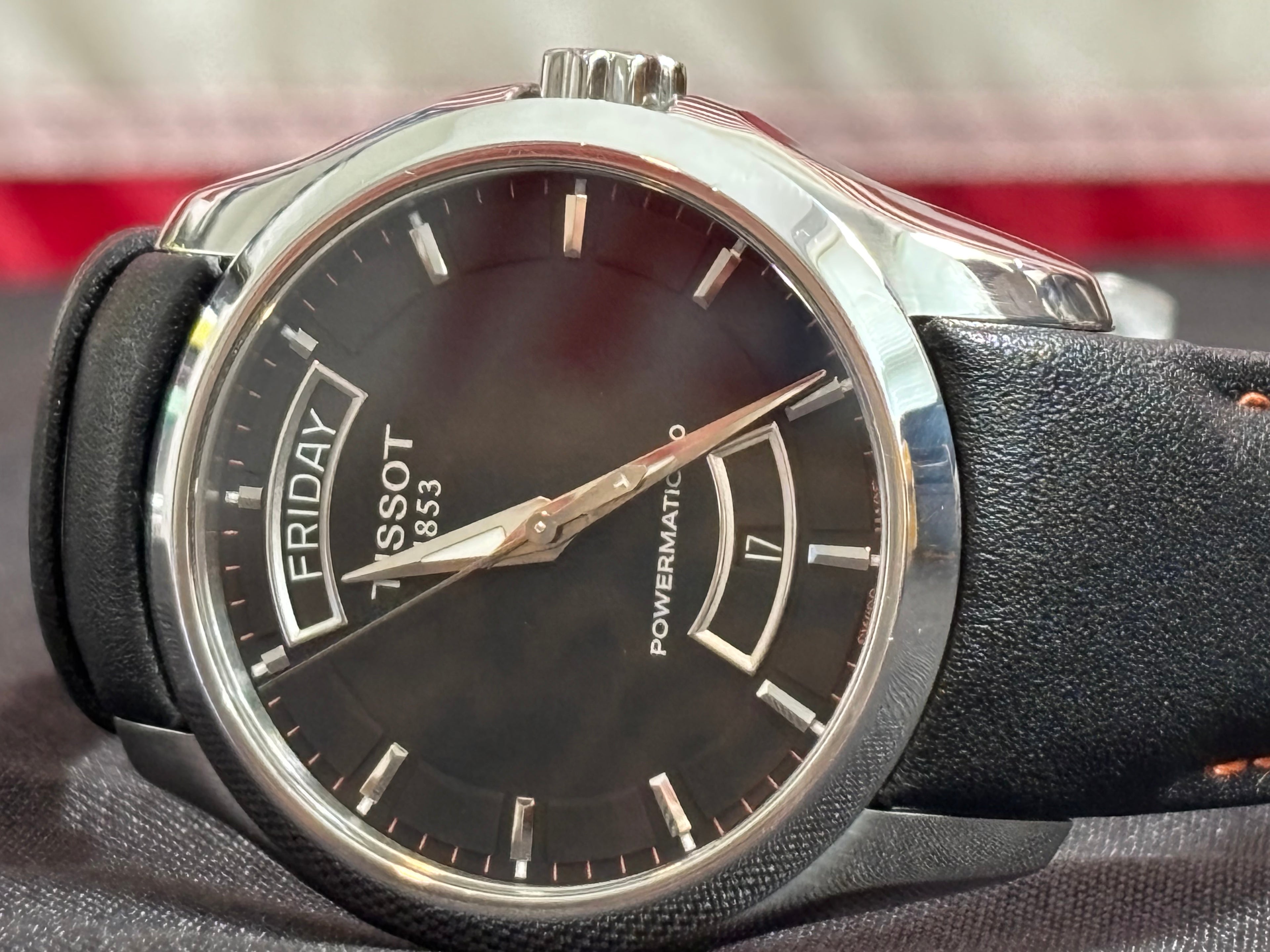 Tissot Couturier Auto Men's Black Mens Watch - T035407A-Full Set-xtra Bracelet
