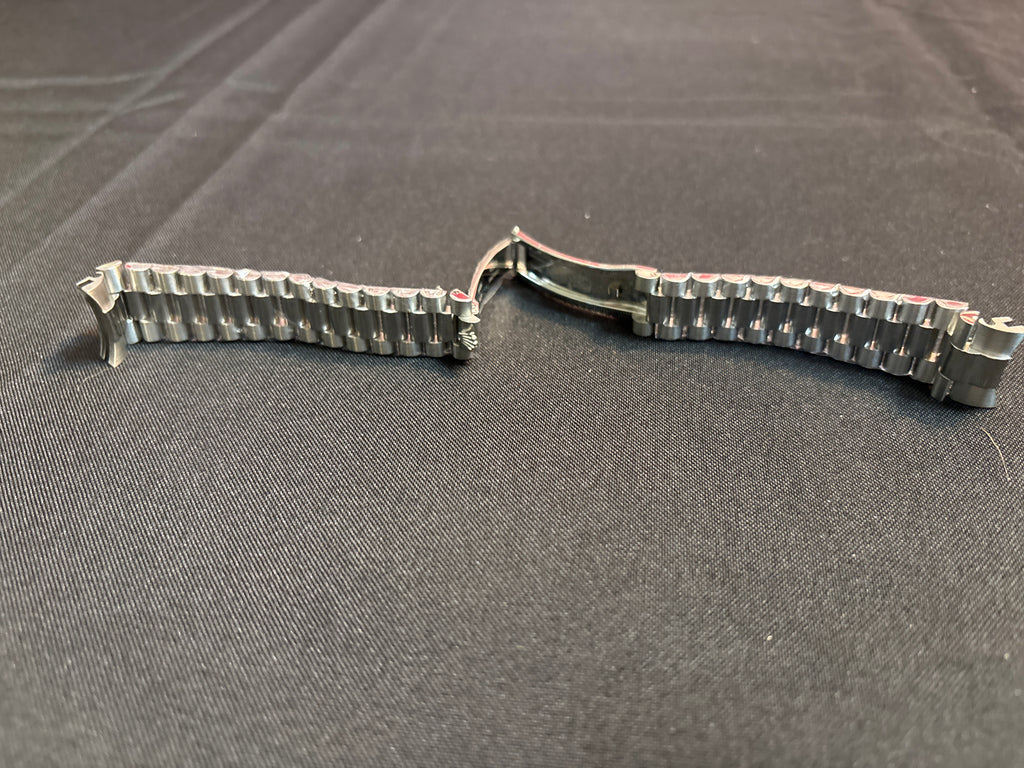Branded Stainless Steel 20mm Jubilee bracelets fit any Rolex with 20mm lug size- removable links and hide a clasp with crown.