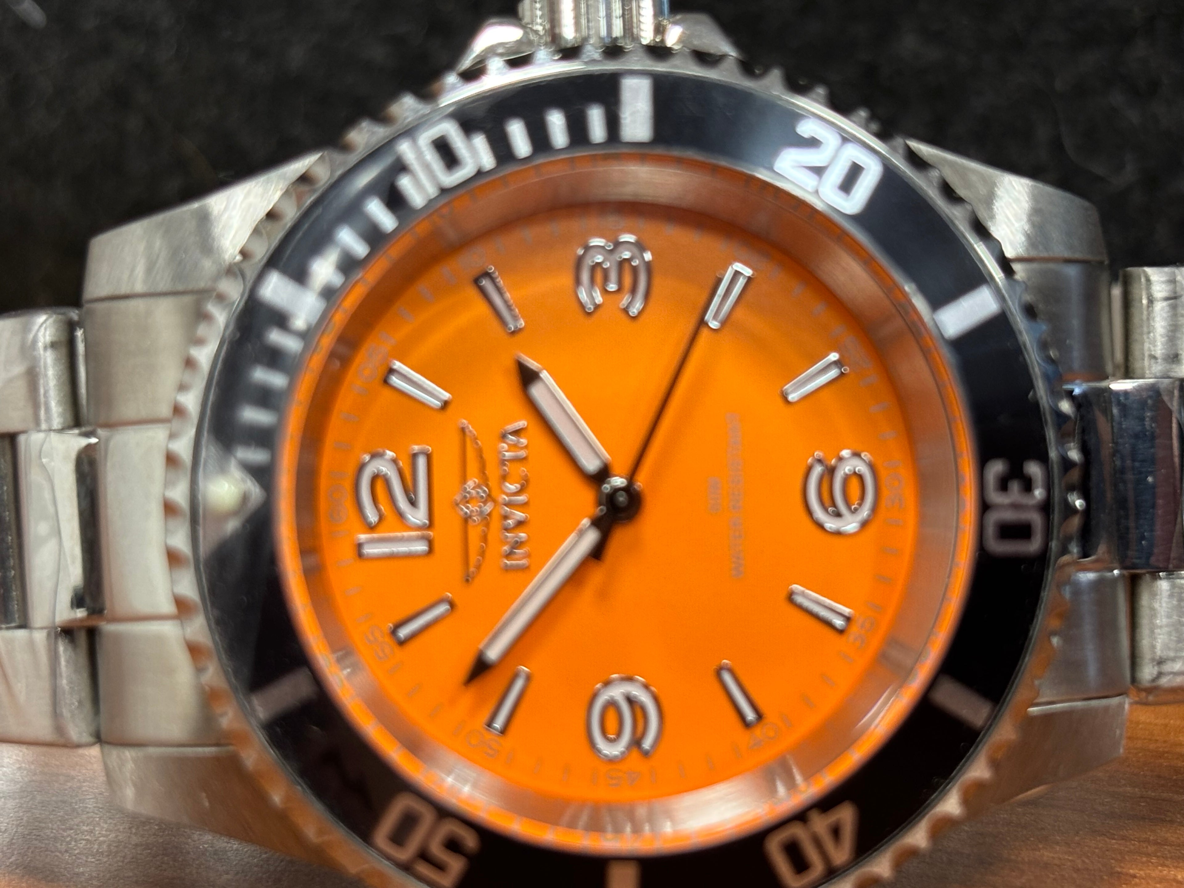 Invicta Specialty Pro Diver orange 40mm mens watch SS Bracelet