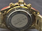 Invicta 39mm Speedway Chrono Quartz Skely Dial Gold Tone Band Mens Watch 50271