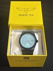 Invicta Specialty Blk/blue #70052 40mm Mens Watch On SS Bracelet