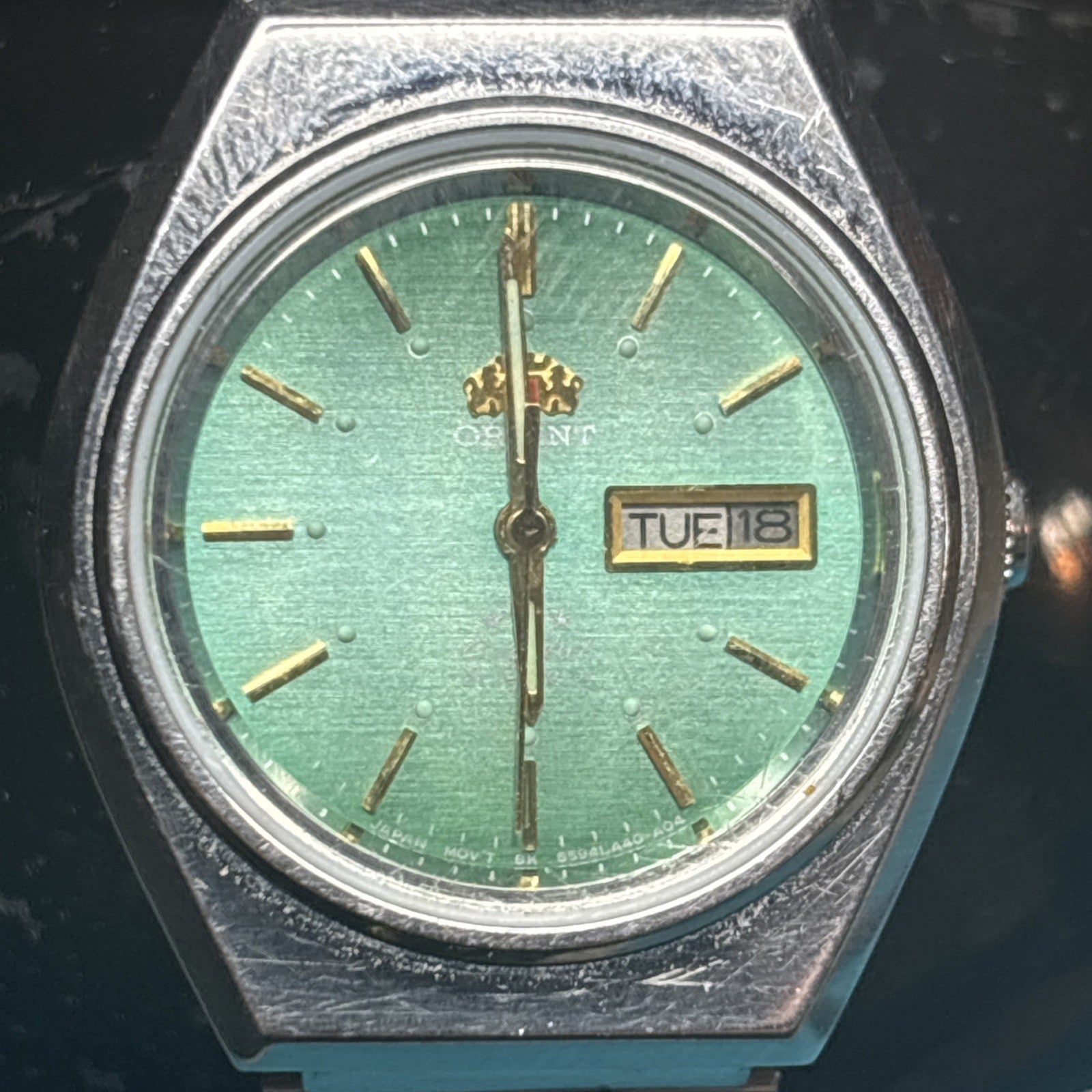 Orient 3 Star Green  Automatic Ladies Watch SS bracelet