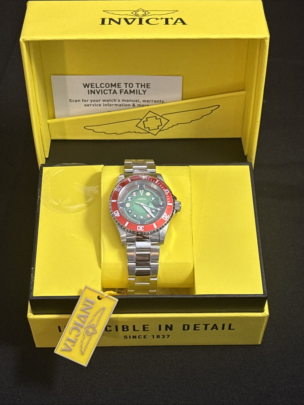 Invicta Pro Diver House of Cards 40mm 50523 Red Stainless Steel NIB
