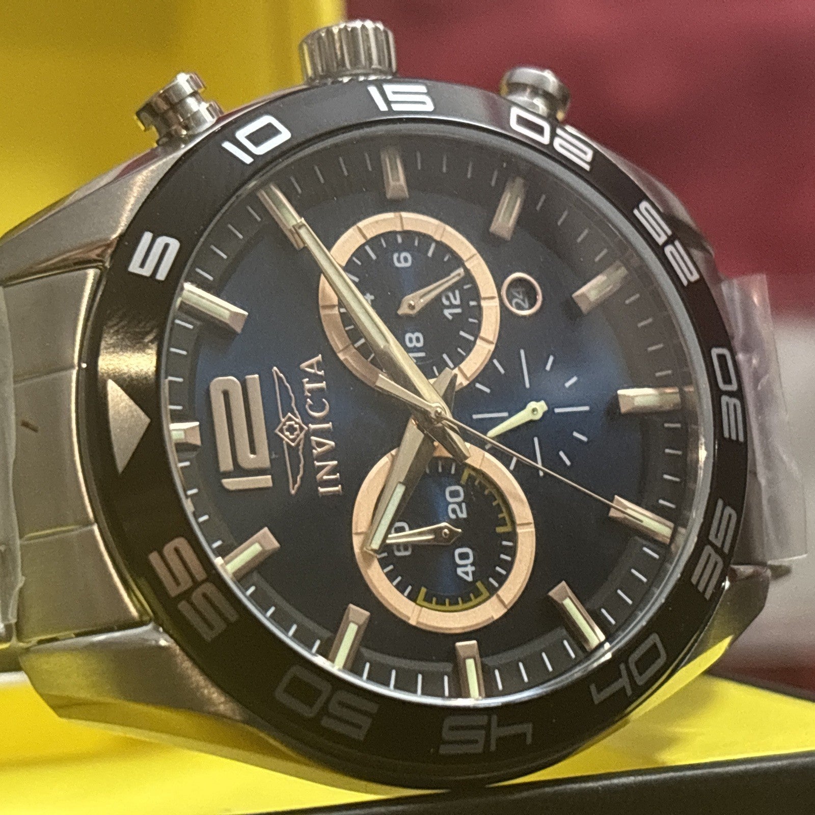 New Invicta Speedway 46.5mm Quartz Stainless Steel Mens Watch-full Set