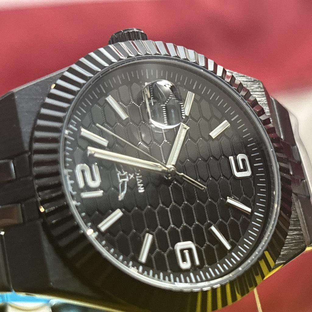 New Invicta Specialty #70053- Blk 40mm Mens Quartz Watch On Blk Stainless Band