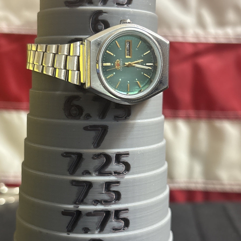 Orient 3 Star Green  Automatic Ladies Watch SS bracelet