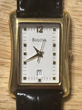 Gold Tone Tank Bulova 97m48 Ladies Watch