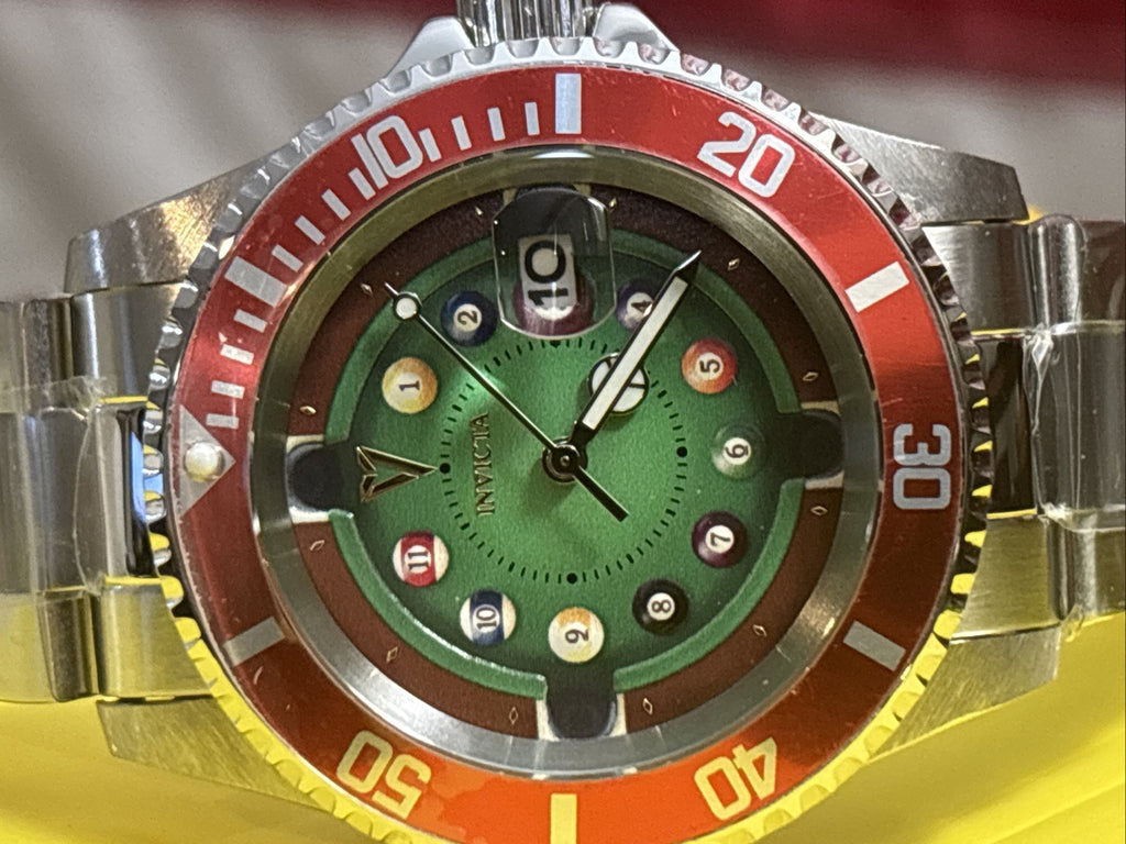 Invicta Pro Diver House of Cards 40mm 50523 Red Stainless Steel NIB