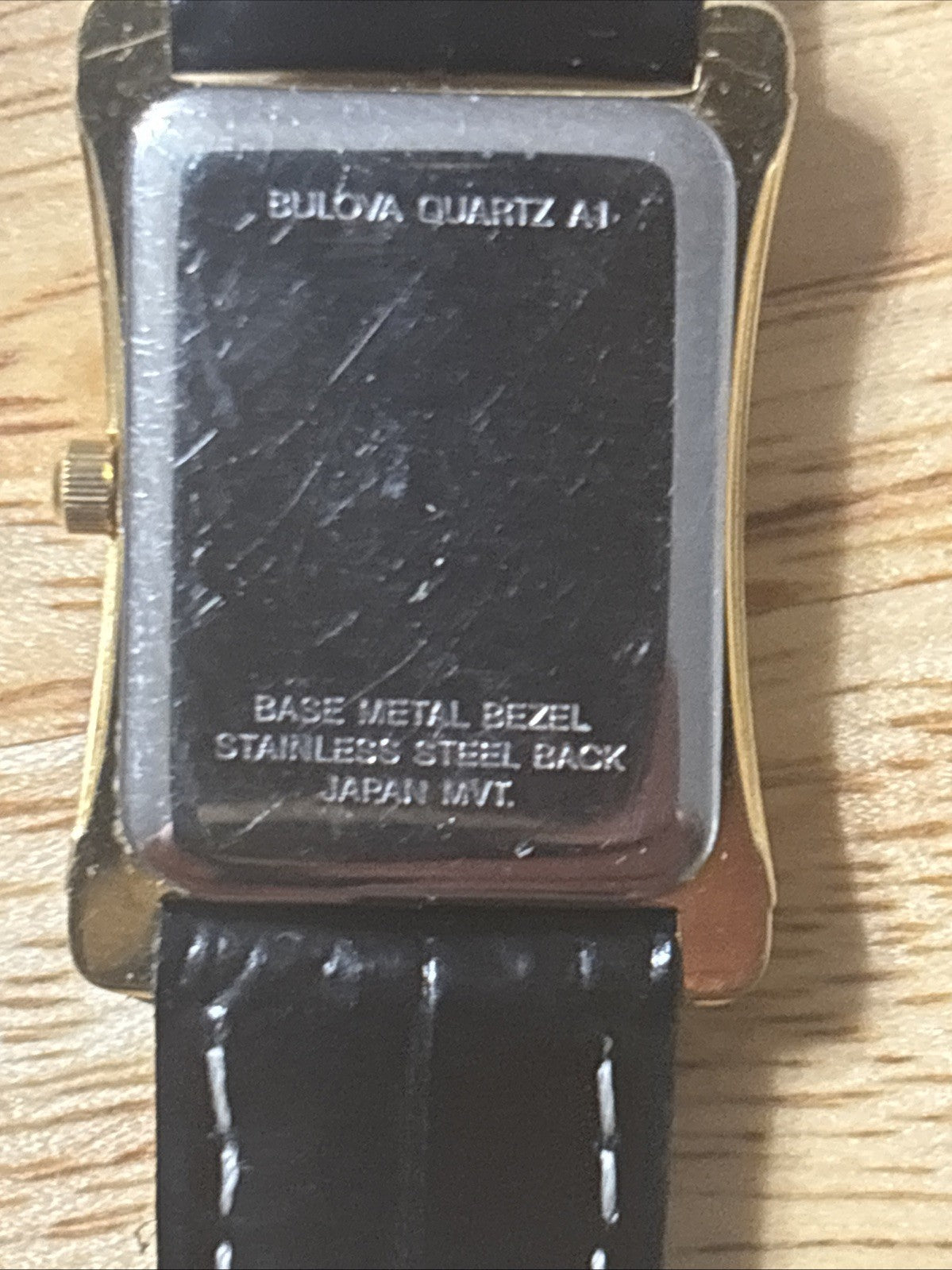 Gold Tone Tank Bulova 97m48 Ladies Watch