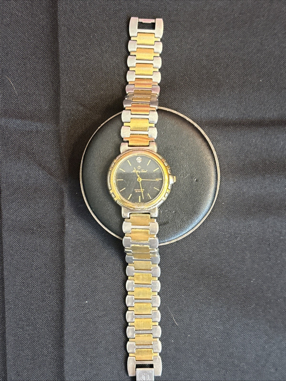 Vintage Ladies Mathey-Tissot Quartz Dress Watch - Classic Black & Gold