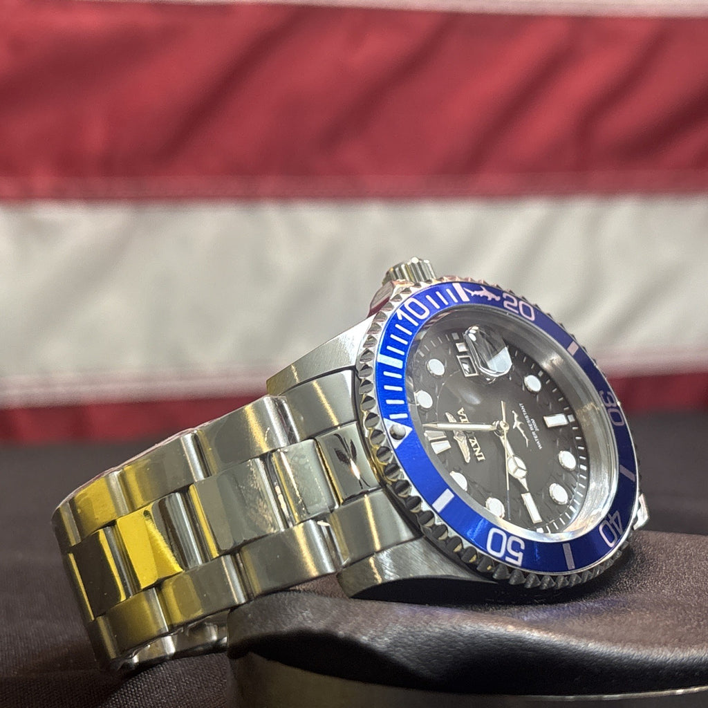 Invicta Pro Diver Blk N Blue Men’s Quartz Watch 42mm,Steel 50828