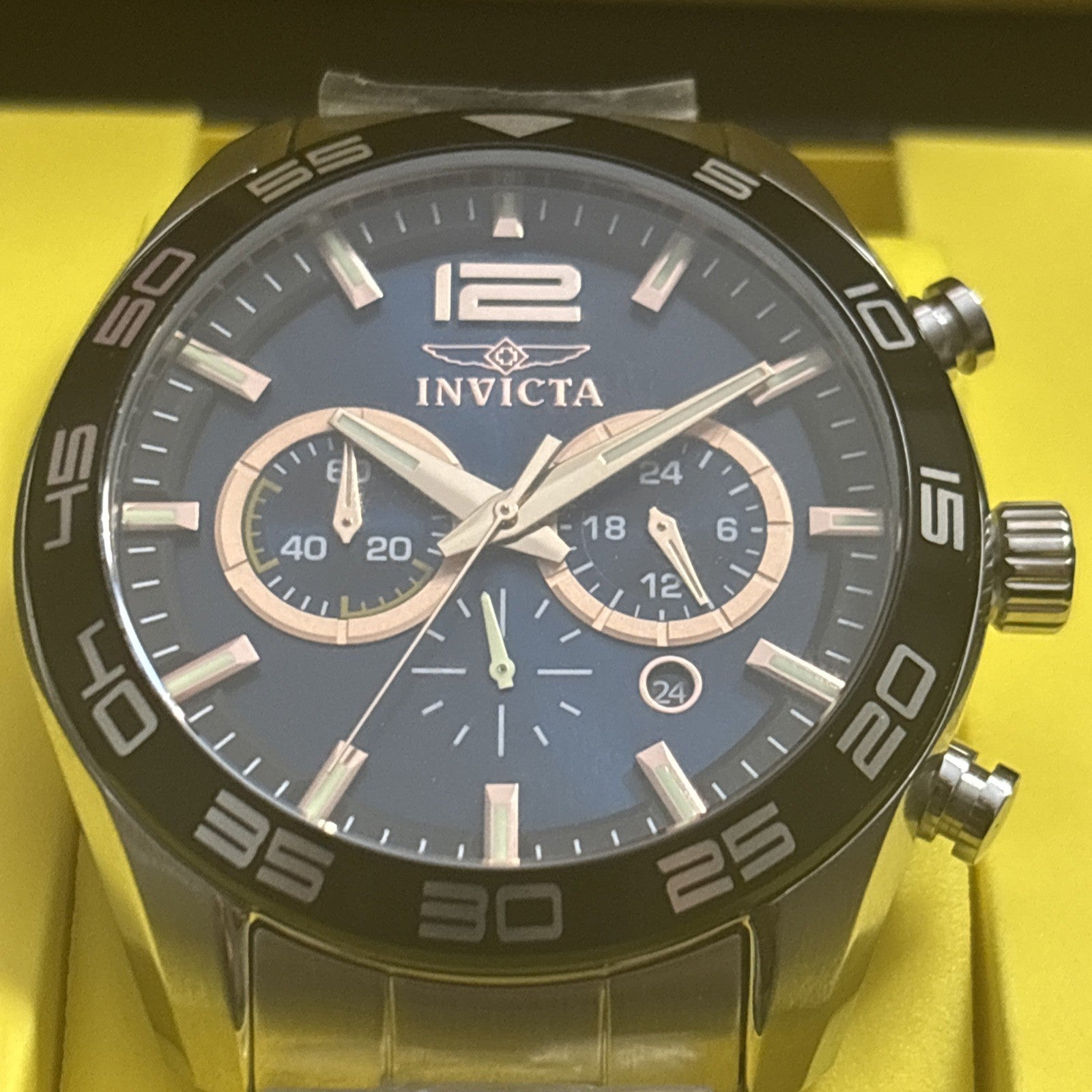 New Invicta Speedway 46.5mm Quartz Stainless Steel Mens Watch-full Set