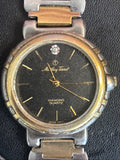 Vintage Ladies Mathey-Tissot Quartz Dress Watch - Classic Black & Gold