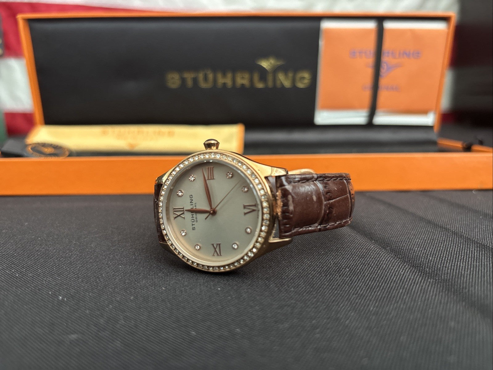 Authentic STURHLING Original Ladies Quarts Watch-Full Set
