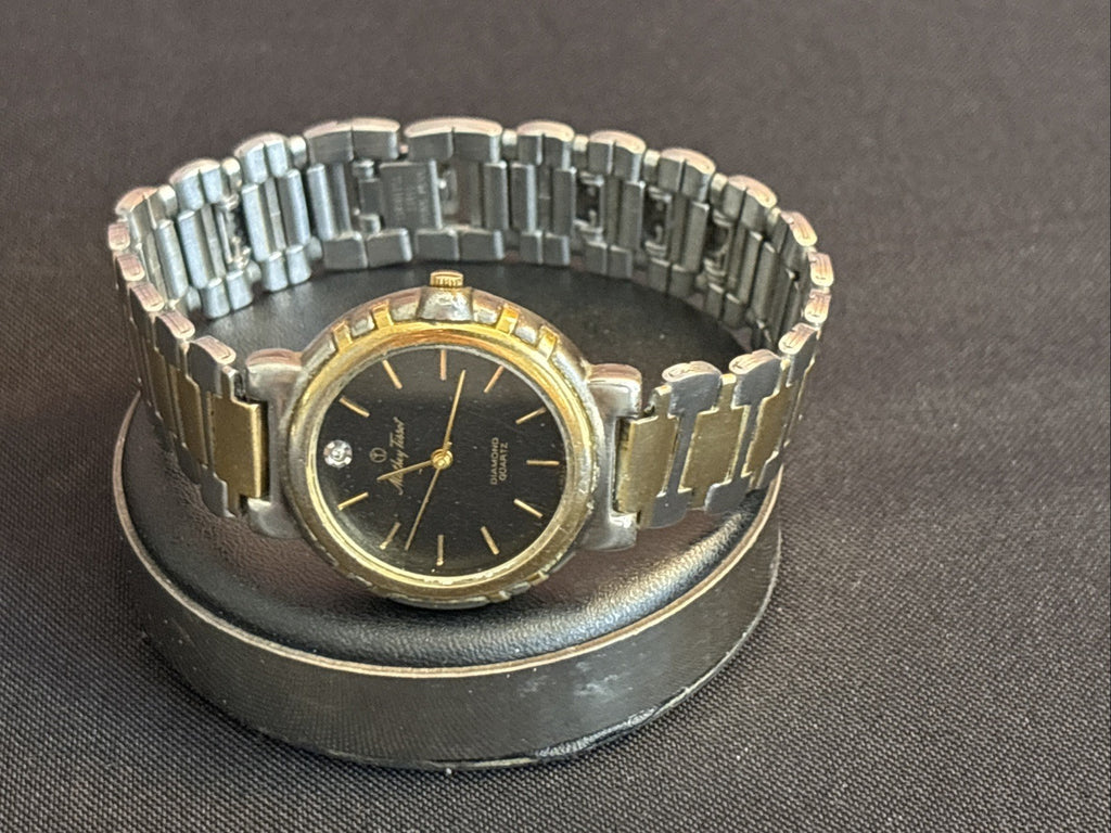 Vintage Ladies Mathey-Tissot Quartz Dress Watch - Classic Black & Gold