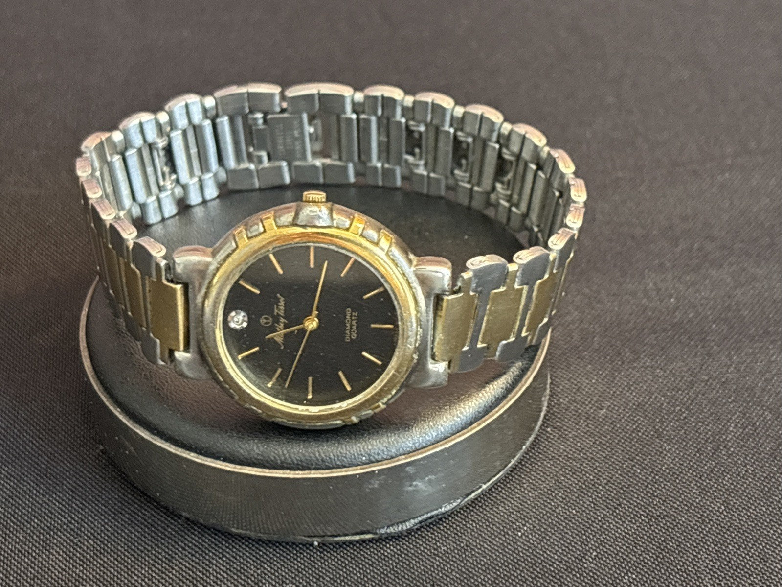 Vintage Ladies Mathey-Tissot Quartz Dress Watch - Classic Black & Gold