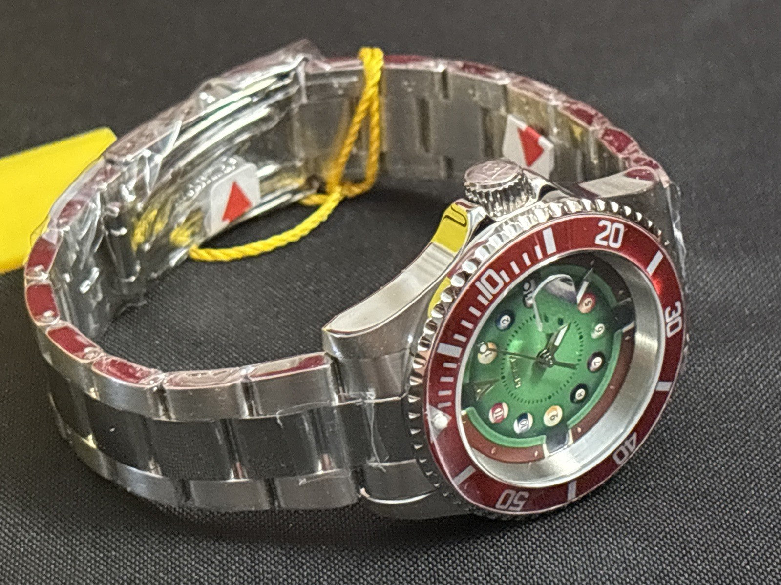 Invicta Pro Diver House of Cards 40mm 50523 Red Stainless Steel NIB