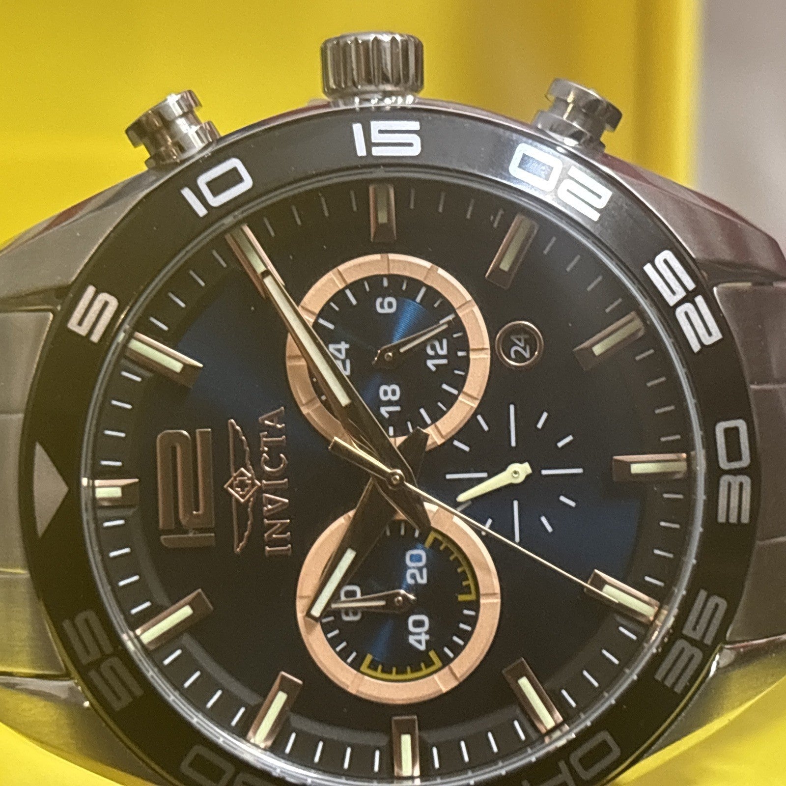 New Invicta Speedway 46.5mm Quartz Stainless Steel Mens Watch-full Set